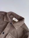 Hollister | Sherpa Fleece Snap Overshirt Taupe Brown (S)