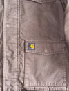 Carhartt Trumbull Quilted Lined Duck Canvas Work Jacket Dark Brown (XL)