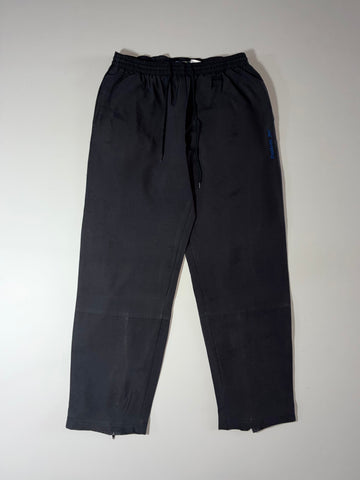 Vintage Reebok Black Nylon Track Pants – Mesh Lined, Ankle Zip – (W:31) (L:40)