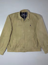 Vintage Polo Ralph Lauren Beige Harrington Zip Jacket | Classic Cotton Swing Jacket  (L)