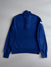 Roots Canada Quarter Button Sweatshirt Navy 1/4 Button Mock Neck Sweater (M)