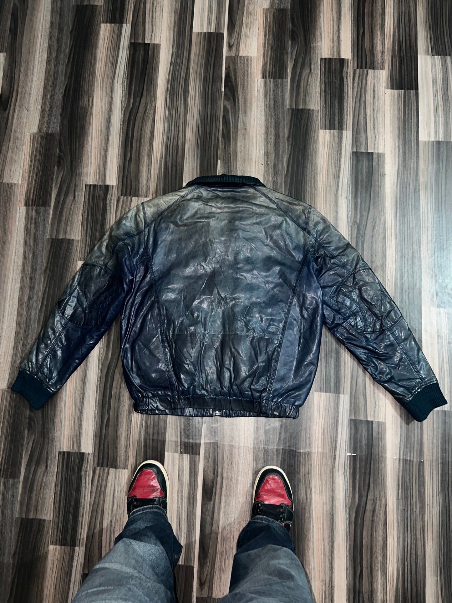 ZPIERRE CARDIN PARIS* Original Leather Jacket (L/XL)