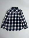 Roots Canada Flannel Plaid Button-Up Shirt  Navy/White (L)