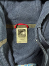 Vintage The North Face Navy Blue Fleece Zip-Up Hoodie (2XL)