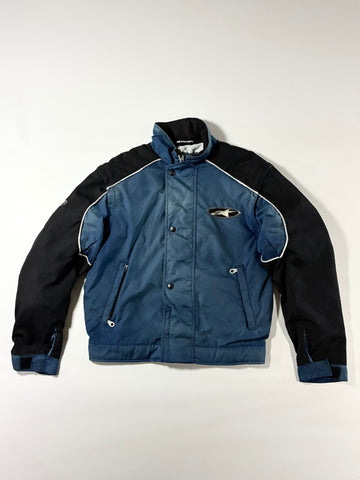 Vintage Alpinestars Navy Reflective Motorcycle Jacket Paded (L)