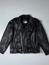 Awan Australia Biker Jacket Vintage Black Leather Biker Jacket (XL)