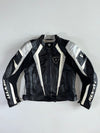 REV’IT! Black & Silver Genuine Leather Armoured Racing Jacket Padded (M)