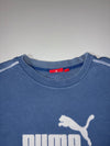 Vintage Y2K Puma Navy Appliqué Logo Crewneck Sweatshirt (L)