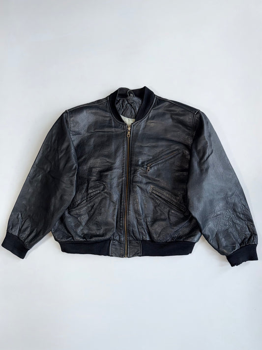 !        Vintage Paris–Dakar Rally Genuine Leather Bomber Jacket (RARE) (XL)