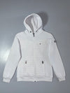Tommy Hilfiger Quilted Panel Full Zip Hoodie White (S)