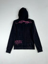Vintage Ed Hardy Black Rhinestone Graphic Zip-Up Hoodie Women’s Rhinestone (S)