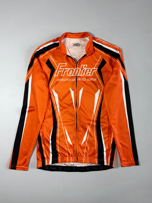 Frontier Long Sleeve Cycling Jersey – Orange/Black (S)