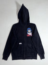 BSX Miniche Black "Stop War" Skull Zip-Up Hoodie (S)