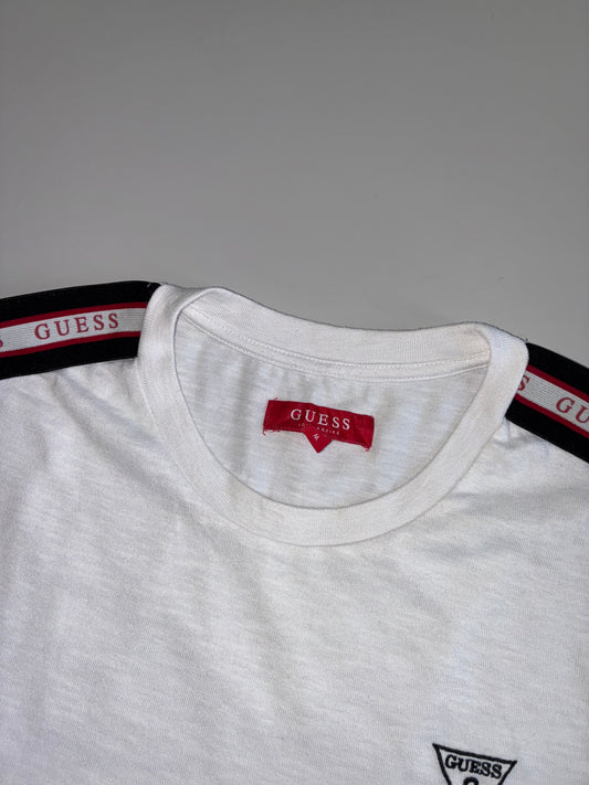 Guess | White Logo Tape Full Sleeve Tee(L)
