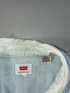 Levi’s Western Denim Pearl Snap Shirt Light Wash, Sawtooth Pocket Flaps, (M)