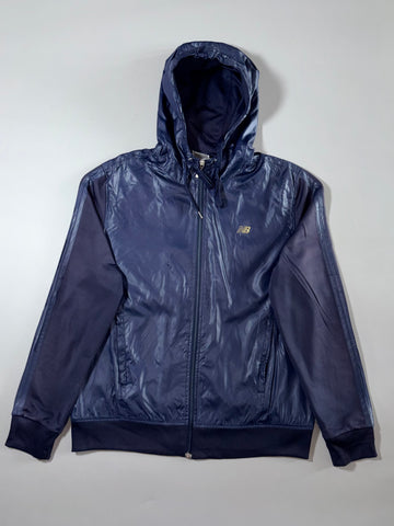 Vintage New Balance Navy Blue Hooded Zip-Up Jacket (S)