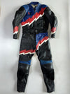 Vintage “V” Leather Two-Piece Racing Suit (Jacket Size : M) (Pant Waist :34 |Length : 39)