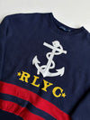 Polo Ralph Lauren RLYC Anchor Navy Cropped Sweatshirt – Red Stripe woman’s(L/XL)