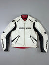 Segura White Racing Technology Pure Leather Jacket (PADDED) W/ Back hump (M/L)