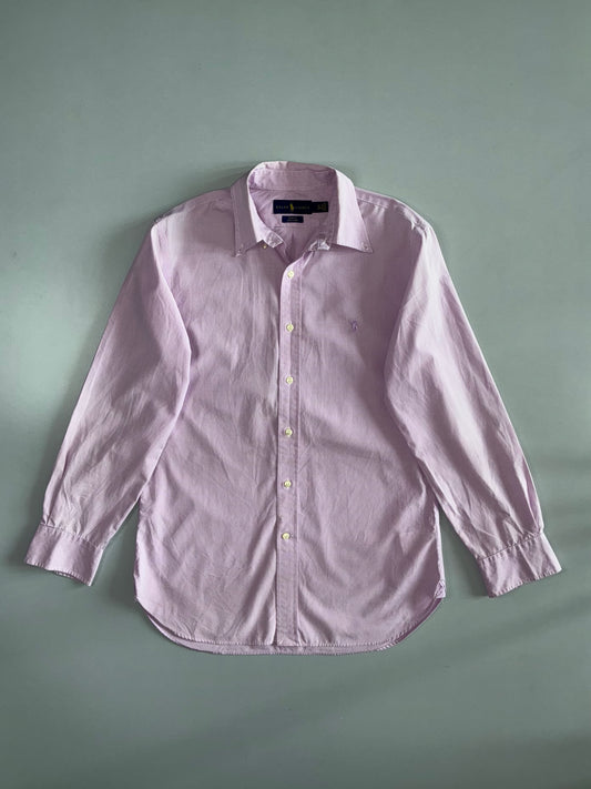 Ralph Lauren Slim Fit Pony Logo Gingham Check Button-Down Shirt Lavender (M/L)