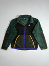 Nike Sportswear Green Colour-Block Sherpa Fleece Full-Zip Jacket (L/XL)