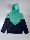 Adidas Originals Green, Navy & White Colorblock Hooded Windbreaker Size (M)