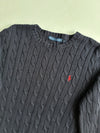 Ralph Lauren Navy Cable Knit Sweater (S)