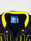 Adidas Varsity Letterman Jacket – Black/Yellow, Snap Button, Men’s (L)