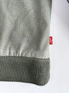 Vintage Levi’s EST. 53 Patch Military Harrington Jacket | Faded Olive Green | Ribbed Hem | Embroidered Patches (L)
