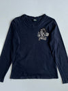 Jizo Street Graphic Long Sleeve T-Shirt | Japanese Skull Back Print Tee (XS)