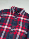 Hollister Red & Navy Plaid Brushed Flannel Shirt (L)