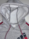 Adidas Colorblock Pullover Hoodie – Grey/Navy (L)