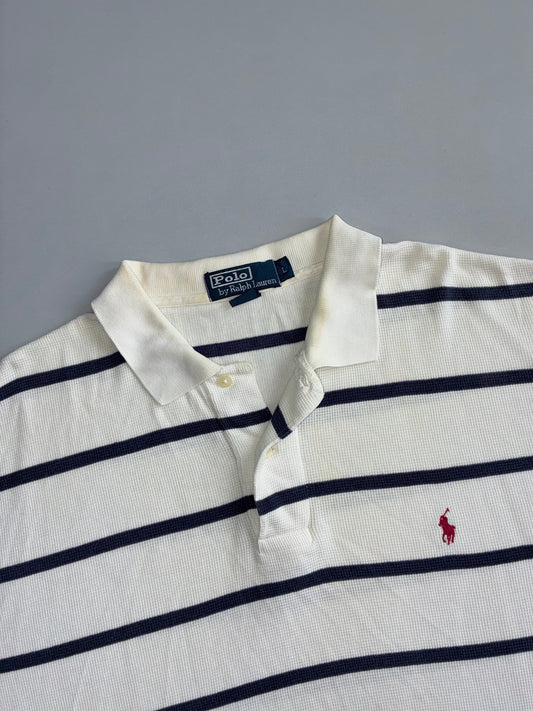 Polo by Ralph Lauren | Striped Polo White/Navy | (3XL)
