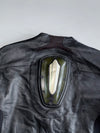 ICON “Accelerant” Black Pure Leather Moto Jacket with Back Hump Armor, Mesh Lining (Paded)(L)