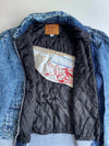 Vintage Edwin Acid Wash Denim Bomber Jacket Blue (L)