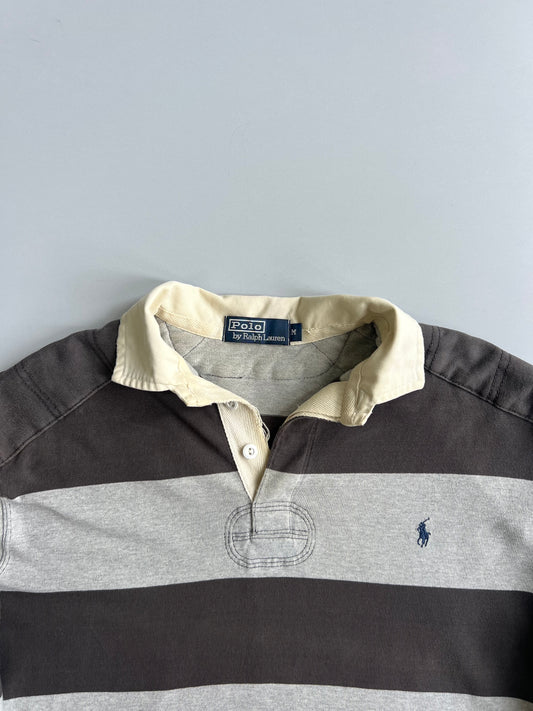 Polo by Ralph Lauren Vintage Bold Stripe Long Sleeve Rugby Heavy T-Shirt (L/XL)