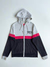 Guess Los Angeles Colorblock Grey Red Black Zip-Up Hoodie – (S)