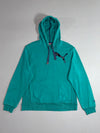Puma | Teal Big Cat Logo Pullover Hoodie (L)