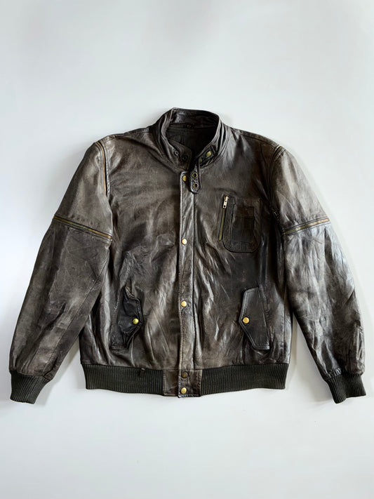 Super Premium Original Leather Jacket (Detechable Arms) (M)