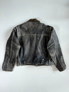 Vintage ASHG  Grey Leather Double Rider Biker Jacket (L)