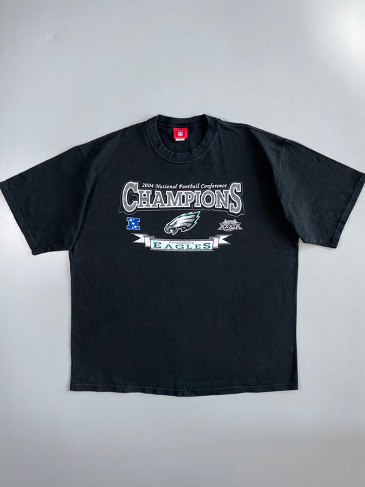 NFL Philadelphia Eagles | 2004 NFC Champions Tee | Black (2XL)