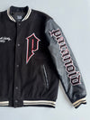 Black Squad Paranoid Society Varsity Jacket Black Squad With Rhinestones (XL)