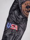 Jizobosatsu Outerwear Black Quilted Patchwork Bomber Jacket (S)