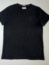 Tommy Jeans Essential Flag Logo Crewneck T-Shirt – Black (M)