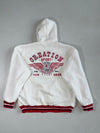 Vintage Gaoma Racing Patch Hooded Bomber Jacket  Red Reversible (XL)