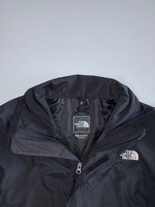 The North Face Stowaway Hood Technical Shell Zip-Pocket Rain Jacket Black (L)