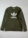 Vintage Adidas Olive Green Trefoil Crewneck Sweatshirt (L)
