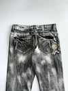 Big Train Japan — Acid Washed Skull & Flame Embroidery Denim Jeans (W:36|L:43)