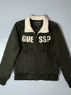Guess Sherpa-Collar Spell-Out Jacket – Olive Green (M)