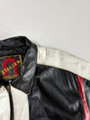 Vintage Stallion California USA Flag Leather Racing Jacket (L/XL)